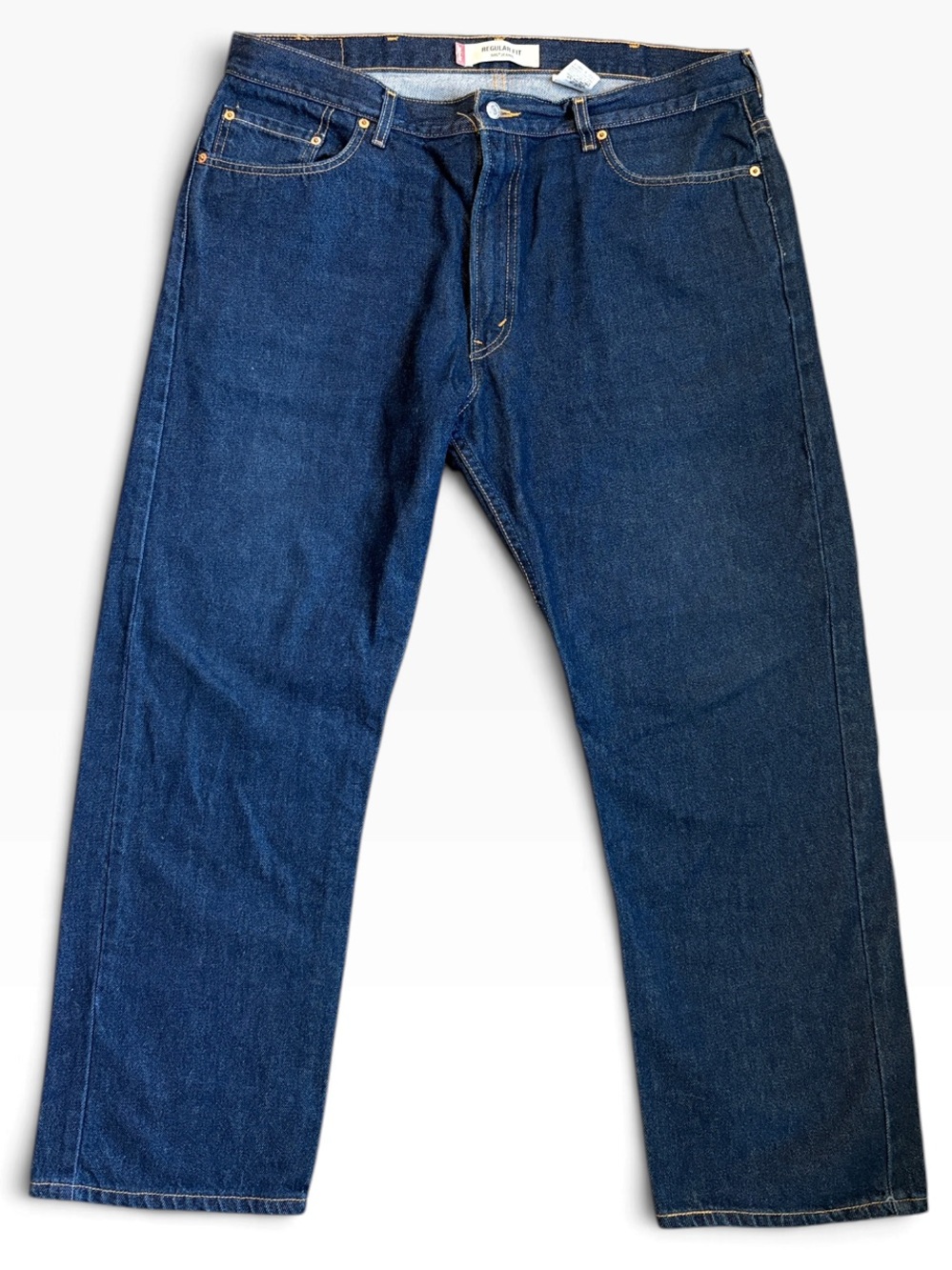 Levi's 505 Regular Fit Jeans Men's 40x30 Dark Blue Straight Denim